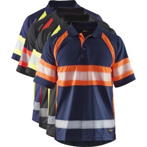 Blåkläder 3338 High Vis Uv Poloshirt / High Vis Uv Poloshirt - M - Sort/high Vis Gul