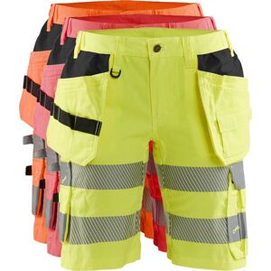 Blåkläder 7186 Dame High Vis Shorts Med Stretch / Dame High Vis Arbejdsshorts Med Stretch - C40 - High Vis Rød