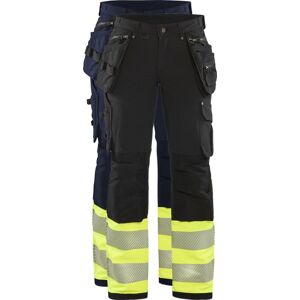 Blåkläder 7193 Dame High Vis Buks 4-Vejs Stretch / Dame High Vis Arbejdsbuks 4-Vejs Stretch - D25 - Sort/high Vis Gul