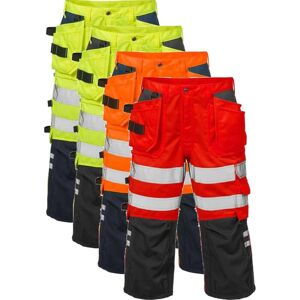 Fristads 100976 Hi Vis Håndværker Knickers Kl.2 2027 / Arbejdsknickers Hi-Vis Gul/marine D116