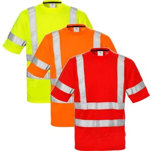 Fristads 111333 Hi Vis T-Shirt Kl.3 7024 Thv / Arbejds T-Shirt Hi-Vis Orange L