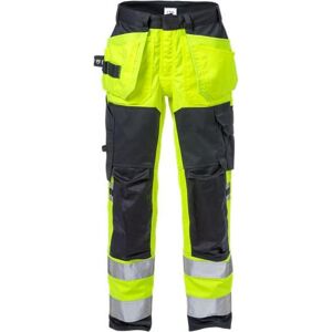 Fristads 129520 Flamestat Hi Vis Stretch Håndværkerbukser Kl.2 2167 / Arbejdsbukser Hi-Vis Gul/marine C52