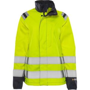 Fristads 130238 Flamestat Hi Vis Softshell Jakke Dame Kl.3 4076 / Arbejdsjakke Hi-Vis Gul/marine M