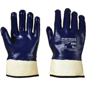 Portwest A302 Heldyppet Nitril Handske Med Manchet Xl Navy