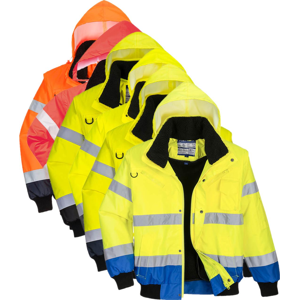 Portwest C465 Hi-Vis Pilotjakke Med Kontrastfarve 5xl Gul/navy