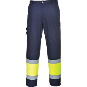 Portwest E049 Hi-Vis 2 Farvet Bukser M/lårlomme L Orange/navy