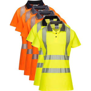 Portwest Lw72 Dame Pro Polo Shirt L Orange/sort