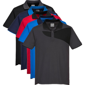 Portwest Pw210 Pw2 Polo T-Shirt S/s S Zoom Grå/sort