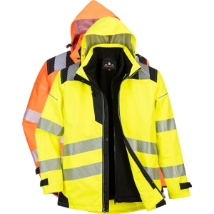 Portwest Pw365 Pw3 Hi-Vis 3 I 1 Jakke 2xl Orange/sort