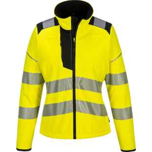 Portwest Pw381 Pw3 Hi-Vis Softshell Til Kvinder L Gul/sort