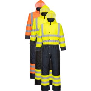 Portwest S485 Hi-Vis 2 Farvet Foret Kedeldragt 5xl Gul/sort