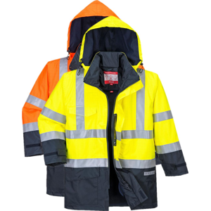 Portwest S779 Hi-Vis Bizflame Regnjakke, Multi-Beskyttelse 4xl Gul/navy