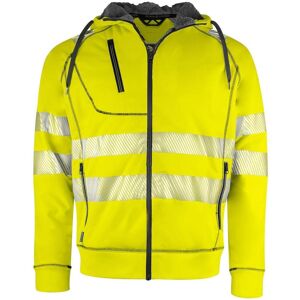 Projob 646130 6130 Hættesweatjakke En Iso 20471 Klasse 3/2 / Arbejdsjakke Yellow/black Xs