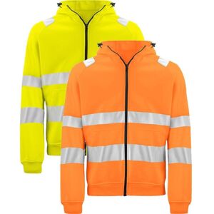 Projob 646132 6132 Hættesweatjakke En Iso 20471 Klasse 3/2 / Arbejdsjakke Orange/black Xs