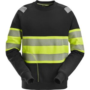 Snickers 2830 High-Vis Sweatshirt, Klasse 1 Sort/gul L