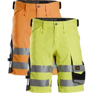 Snickers 6136 High-Vis Arbejdsshorts Med Stretch, Klasse 1 Orange/sort 70