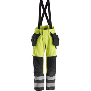 Snickers 6568 Protecwork, High-Vis Gore-Tex Bukser Med Hylsterlommer, Klasse 2 Gul/navy Xl Lang