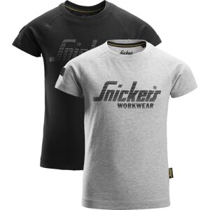 Snickers 7514 Junior T-Shirt Med Logo Sort 110/116