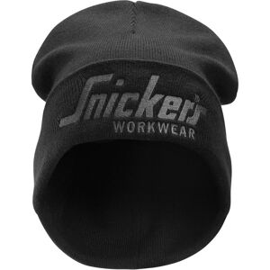 Snickers 9047 Beanie Med Snickers Workwear Logo Sort/koksgrå One Size