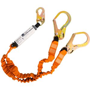 Portwest Fp75 Dobbelt 140kg Lanyard Med Falddæmper-Orange-One Size