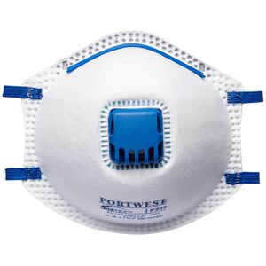 Portwest P209 Ffp2 Filtermaske M. Ventil - Blisterpakke (Kasse Á Stk 3)-Hvid-One Size