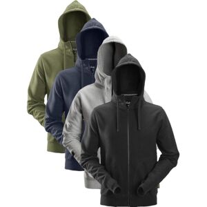 Snickers 2890 Allroundwork, Hættetrøje Med Lang Lynlås Lys Gråmeleret L Snickers 2890 Allroundwork, Hættetrøje Med Lang Lynlås Lys Gråmeleret L