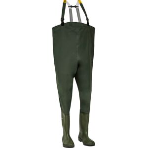 Elka 170000b Waders - Bred Model Med Korte Dunlop Støvler-Oliven-45 Elka 170000b Waders - Bred Model Med Korte Dunlop Støvler-Oliven-45