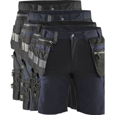 Blåklåder Blåkläder 1598 Håndværker Shorts Med Stretch / Håndværker Arbejdsshorts Med Stretch - C54 - Sort Blåklåder Blåkläder 1598 Håndværker Shorts Med Stretch / Håndværker Arbejdsshorts Med Stretch - C54 - Sort