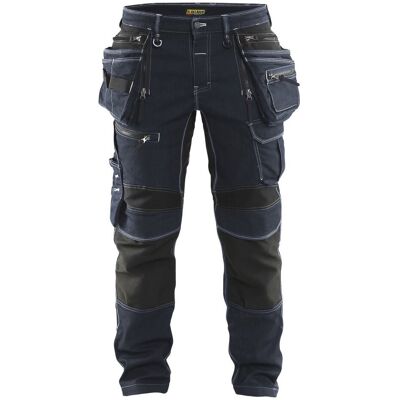 Blåkläder 1990 Håndværker Buks Stretch X1900 / Håndværker Arbejdsbuks Stretch X1900 - Marineblå/sort - C60 Blåkläder 1990 Håndværker Buks Stretch X1900 / Håndværker Arbejdsbuks Stretch X1900 - Marineblå/sort - C60