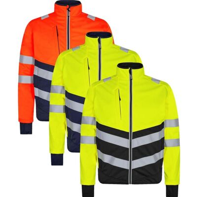 Engel 1150-237 Safety Softshelljakke / Arbejdsjakke Gul/sort S Engel 1150-237 Safety Softshelljakke / Arbejdsjakke Gul/sort S