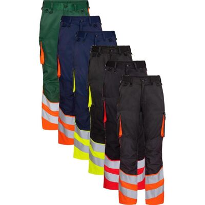 Engel 2547-319 Safety Light Bukser / Arbejdsbukser Sort/gul 124 Engel 2547-319 Safety Light Bukser / Arbejdsbukser Sort/gul 124