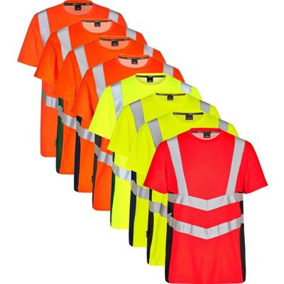 Engel 9544-182 Safety T-Shirt / Arbejds T-Shirt Orange/grøn L Engel 9544-182 Safety T-Shirt / Arbejds T-Shirt Orange/grøn L