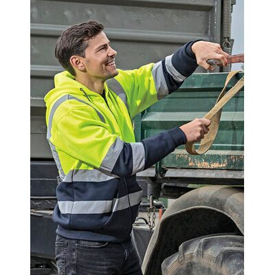 Korntex Kx422 Hi-Vis Workwear Hooded Sweat-Jacket Galway Signal Yellow S Korntex Kx422 Hi-Vis Workwear Hooded Sweat-Jacket Galway Signal Yellow S