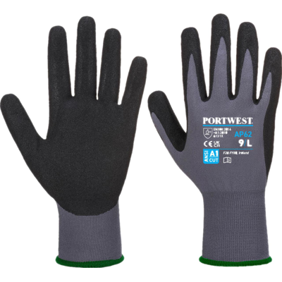 Portwest Ap62 Dermiflex Aqua Handske Xl Grå/sort Portwest Ap62 Dermiflex Aqua Handske Xl Grå/sort