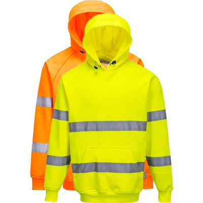 Portwest B304 Hi-Vis Sweatshirt Med Hætte 4xl Orange Portwest B304 Hi-Vis Sweatshirt Med Hætte 4xl Orange