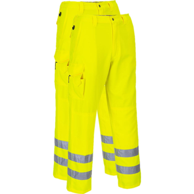 Portwest E046 Hi-Vis Bukser M/lårlomme Xs Gul Portwest E046 Hi-Vis Bukser M/lårlomme Xs Gul