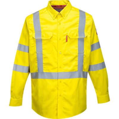 Portwest Fr95 Bizflame 88/12 Fr Hi-Vis Skjorte L Gul Portwest Fr95 Bizflame 88/12 Fr Hi-Vis Skjorte L Gul