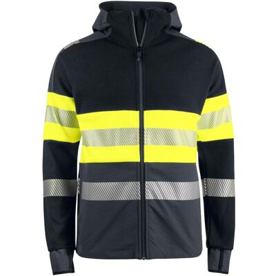 Projob 646122 6122 Sweatjakke Med Hætte En Iso 20471 Klasse 1 / Arbejdsjakke Black/yellow 2xl Projob 646122 6122 Sweatjakke Med Hætte En Iso 20471 Klasse 1 / Arbejdsjakke Black/yellow 2xl