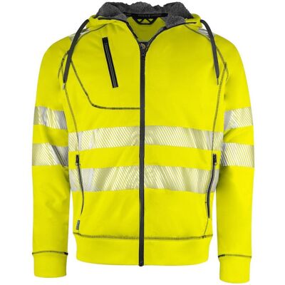 Projob 646130 6130 Hættesweatjakke En Iso 20471 Klasse 3/2 / Arbejdsjakke Yellow/black Xs Projob 646130 6130 Hættesweatjakke En Iso 20471 Klasse 3/2 / Arbejdsjakke Yellow/black Xs
