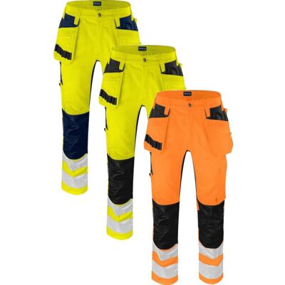 Projob 646570 6570 Buks Med Stretchpaneler En Iso 20471 Klasse 2 / Arbejdsbukser Orange/black C50/150 Projob 646570 6570 Buks Med Stretchpaneler En Iso 20471 Klasse 2 / Arbejdsbukser Orange/black C50/150