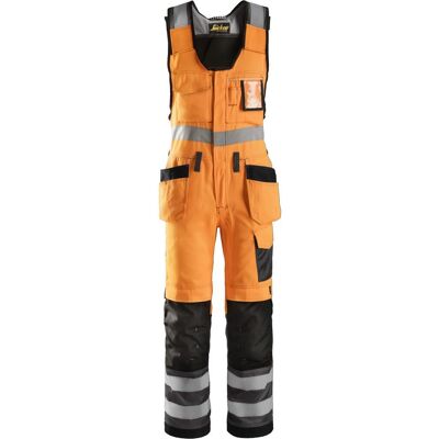 Snickers 0213 High-Vis Helbukser Med Hylsterlommer, Klasse 2 Orange/gråmeleret 56 Snickers 0213 High-Vis Helbukser Med Hylsterlommer, Klasse 2 Orange/gråmeleret 56