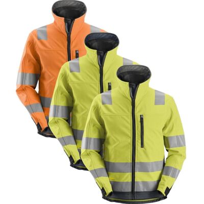 Snickers 1230 High-Vis Softshelljakke, Klasse 3 Gul/koksgrå M Snickers 1230 High-Vis Softshelljakke, Klasse 3 Gul/koksgrå M