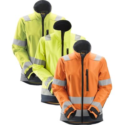Snickers 1237 High-Vis Damesoftshelljakke, Klasse 2/3 Gul/koksgrå 2xl Snickers 1237 High-Vis Damesoftshelljakke, Klasse 2/3 Gul/koksgrå 2xl