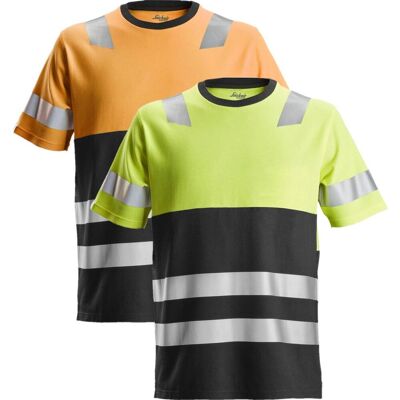 Snickers 2534 High-Vis T-Shirt, Klasse 1 Gul/sort S Snickers 2534 High-Vis T-Shirt, Klasse 1 Gul/sort S