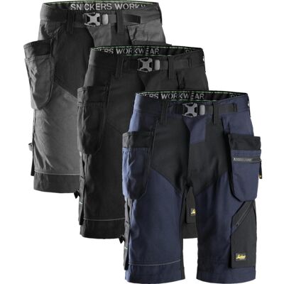 Snickers 6904 Flexiwork, Shorts+ Med Hylsterlommer Sort 56 Snickers 6904 Flexiwork, Shorts+ Med Hylsterlommer Sort 56