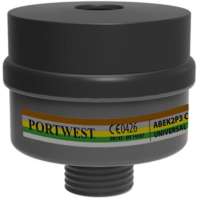 Portwest P976 Abek2p3 Kombinationsfilter Universal Gevind ( Kasse Á 4 Stk )-Sort-One Size Portwest P976 Abek2p3 Kombinationsfilter Universal Gevind ( Kasse Á 4 Stk )-Sort-One Size