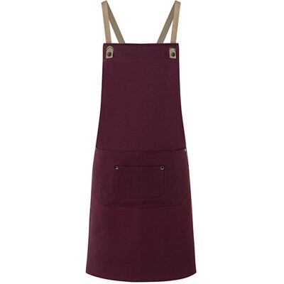Karlowsky Ky120, Forklæder Bib Apron Urban-Nature With Cross Straps And Big Pocket - Aubergine (Ca. Pantone 5185c) - One Size Karlowsky Ky120, Forklæder Bib Apron Urban-Nature With Cross Straps And Big Pocket - Aubergine (Ca. Pantone 5185c) - One Size