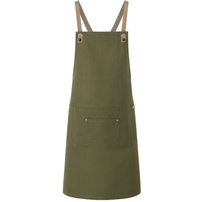 Karlowsky Ky120, Forklæder Bib Apron Urban-Nature With Cross Straps And Big Pocket - Mossgrøn (Ca. Pantone 4229c) - One Size Karlowsky Ky120, Forklæder Bib Apron Urban-Nature With Cross Straps And Big Pocket - Mossgrøn (Ca. Pantone 4229c) - One Size