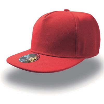 Atlantis At401, Caps Snap Five Cap - Rød - One Size Atlantis At401, Caps Snap Five Cap - Rød - One Size