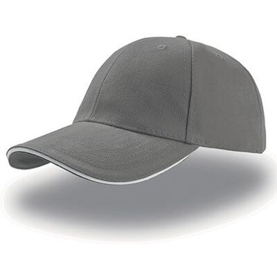 Atlantis At610, Caps Liberty Sandwich Cap - Grå/hvid - One Size Atlantis At610, Caps Liberty Sandwich Cap - Grå/hvid - One Size